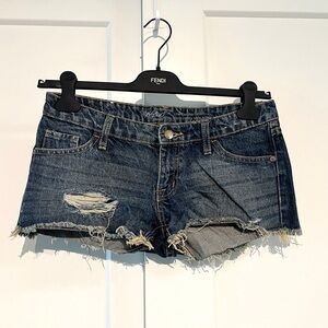 Mossimo 27 Blue Distressed Jean Shorts